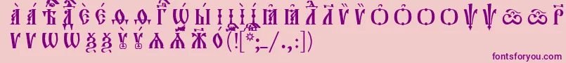 Orthodox.TtIeucs8CapsР Р°Р·СЂСЏРґРѕС‡РЅС‹Р№ Font – Purple Fonts on Pink Background